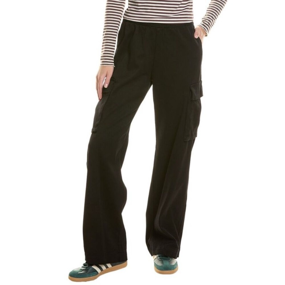 Enza Costa Black Wide Leg Cargo Pants